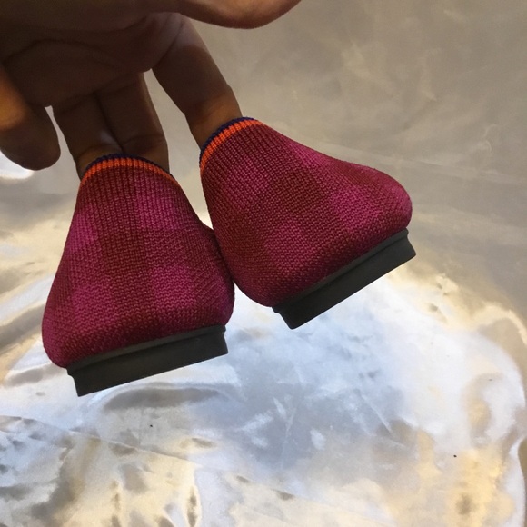 Rothy's Loafers Checkered Purple and Orange Flats Size 8.5 - Picture 4 of 9